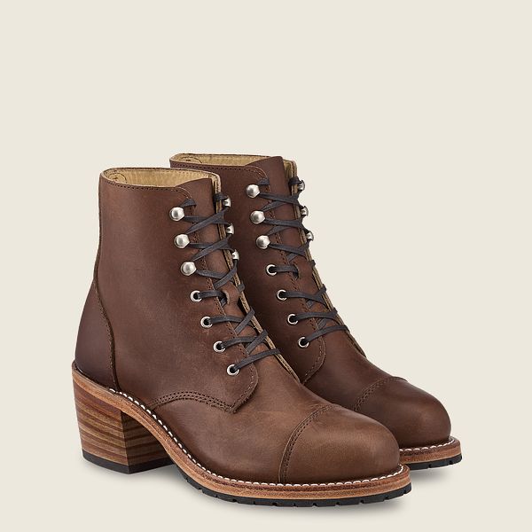 レッド ウィング(Red Wing) Eileen - ヒールハーネスレザー ブーツ レディース アンバー JP21074